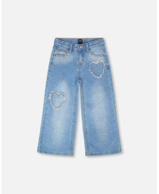 Little Girls Little/Big Wide Leg Denim Jeans