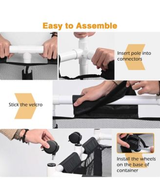 2PCS Pool Float Storage Bins Basket for Toys Raft Noodles Rolling Cart Organizer