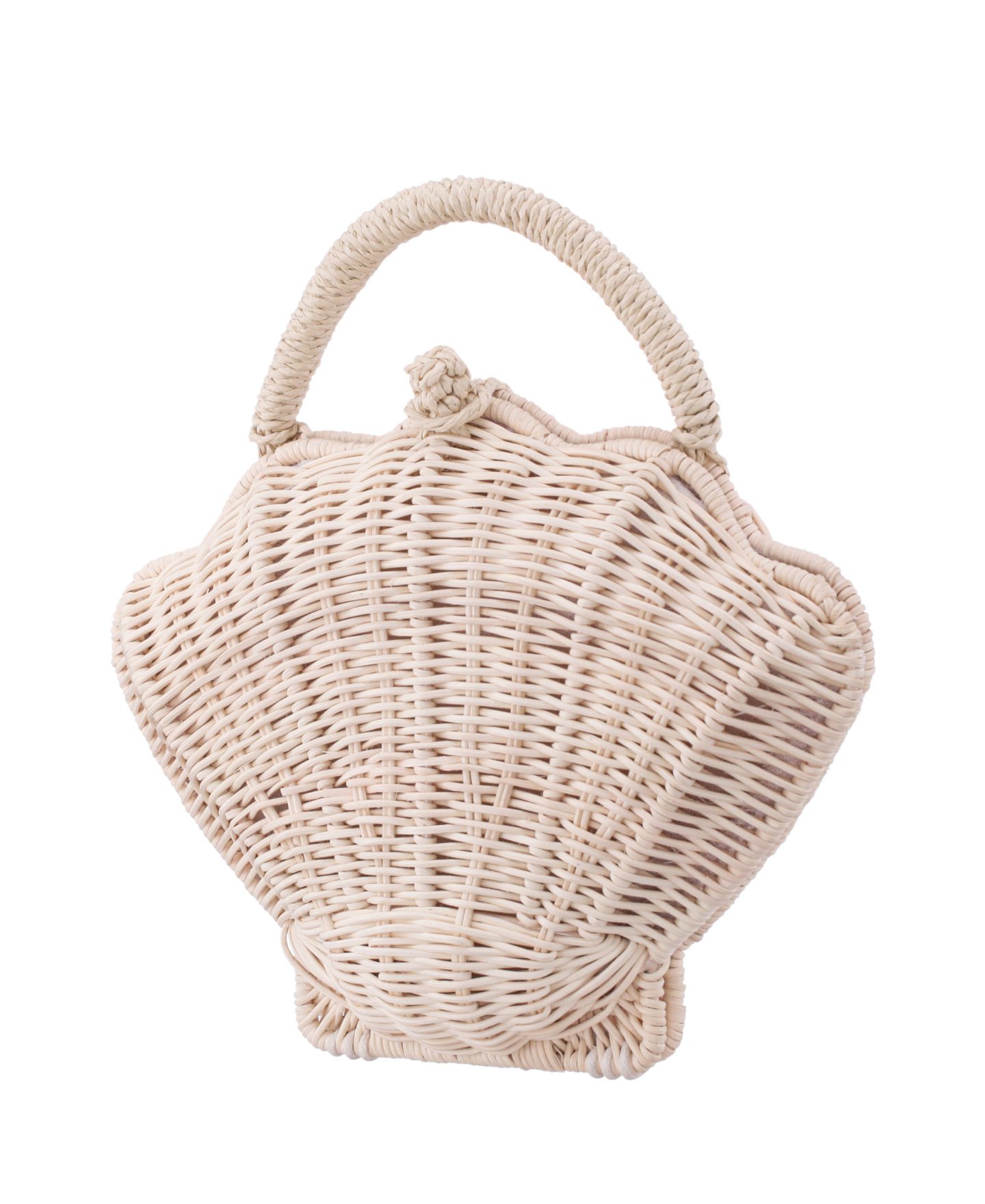 Женский клатч Nina Rattan Shell Minaudiere Small Clutch Handbag, цвет: Светлый натуральный — фото 3