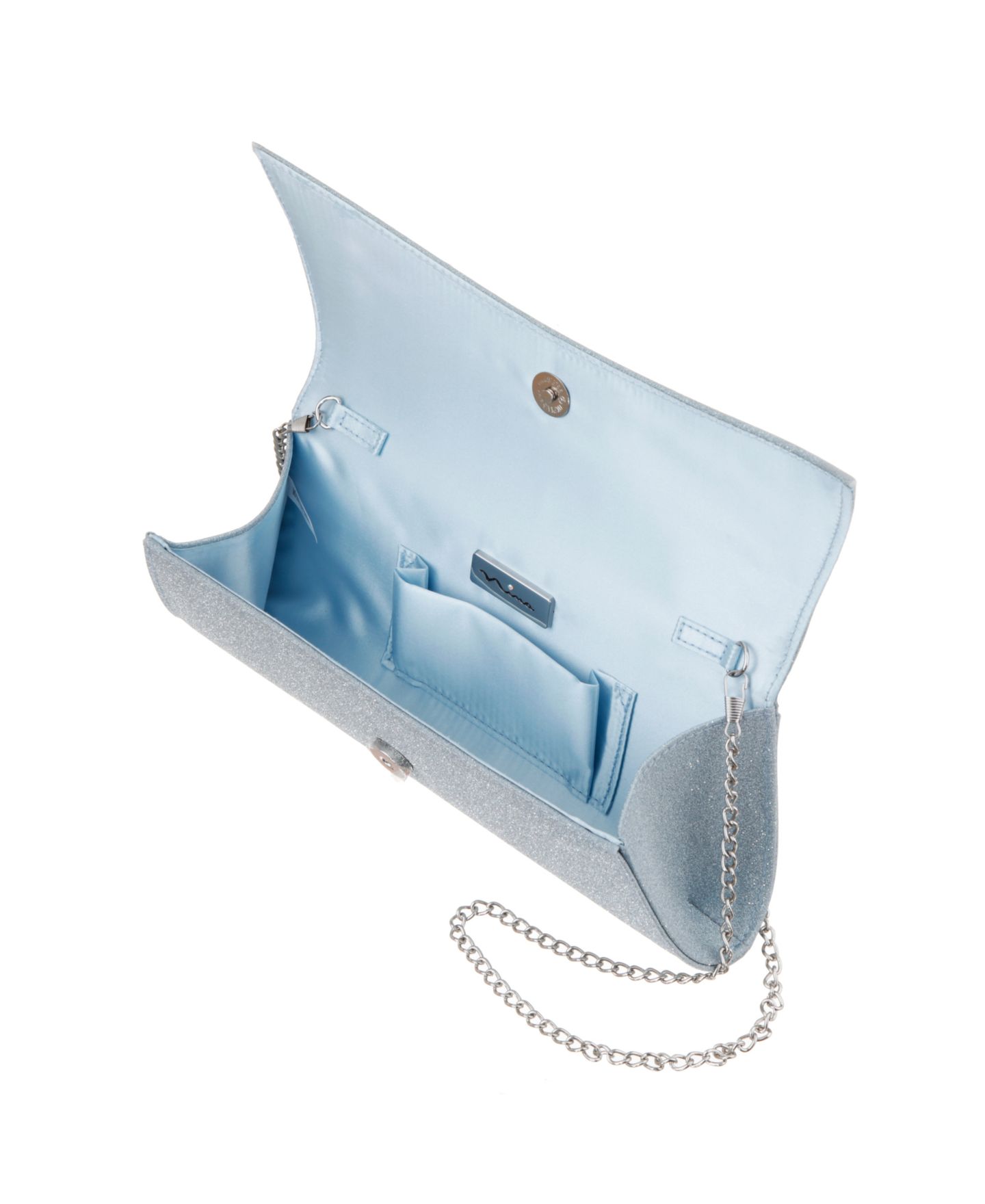 Женский клатч Nina Zoey Glitter Small Clutch Handbag, цвет: Синий — фото 4