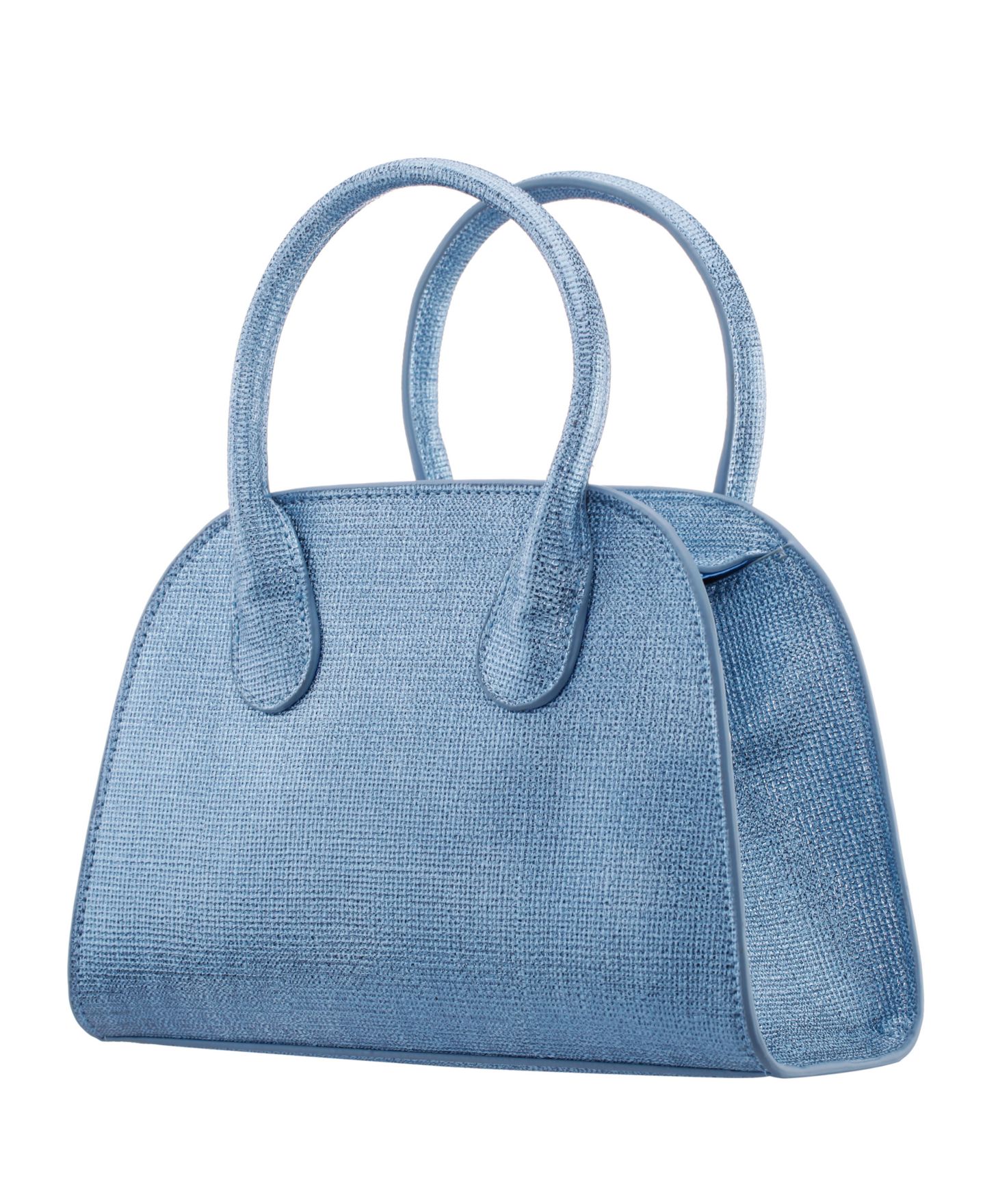 Женская сумка Nina Yorke Metallic Small Satchel Handbag, цвет: Светлый джинсовый — фото 3