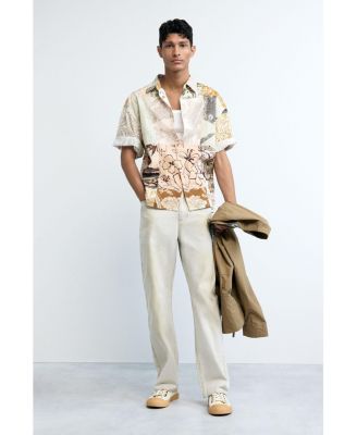 Men's Oriental patch shirt