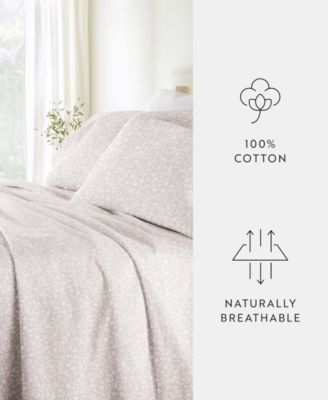 Long Staple 300-Thread Count Cotton Pattern 4-Pc. Sheet Set, Full