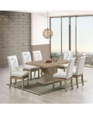 Set of 2 Swivel Dining Chairs – Contemporary Upholstered Wood Frame