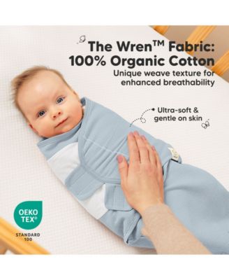 3pk Soothe Wren Swaddle Sleep Sacks, Organic Newborn Swaddles Wrap 0-3 Months, Soft Baby Wearable Blanket