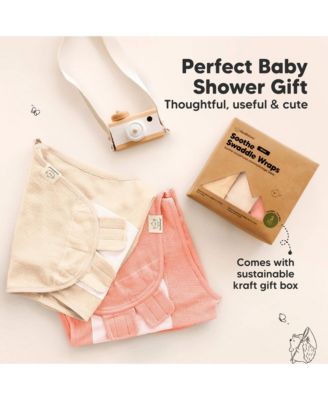 3pk Soothe Wren Swaddle Sleep Sacks, Organic Newborn Swaddles Wrap 0-3 Months, Soft Baby Wearable Blanket