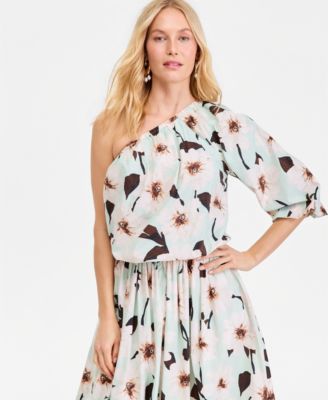 Women's One-Shoulder Bubble-Hem Top