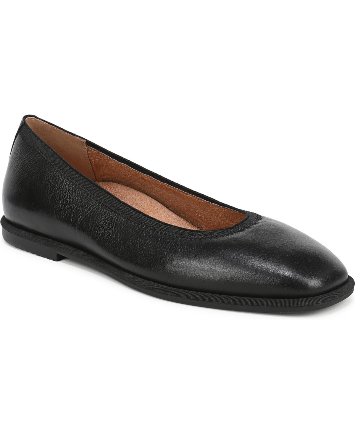 Vionic Womens Caroll 2.0 Ballet Flats - Black leather