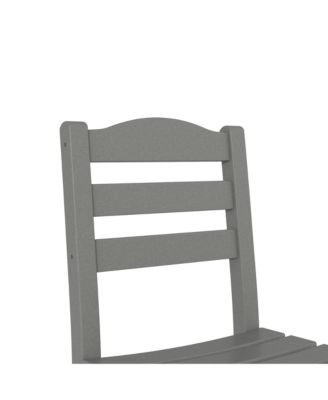 Set of 2 Outdoor Dining Chair without Armrests, For All Weather Conditions