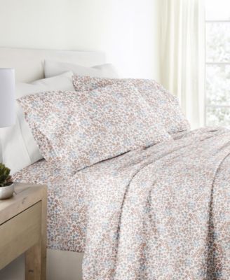 Long Staple 300-Thread Count Cotton Pattern 4-Pc. Sheet Set, Queen