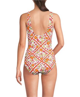 Women's Long Torso Tugless Low Leg One Piece Swimsuit