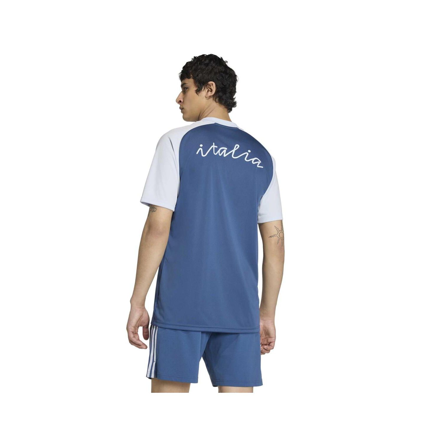 Мужской топ adidas Blue Italy National Team FIFA X World Cup 2026 Pre-Match Away Training Jersey — фото 2