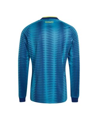 Men's Turquoise Colombia National Team FIFA X World Cup 2026 Away Replica Long Sleeve Jersey