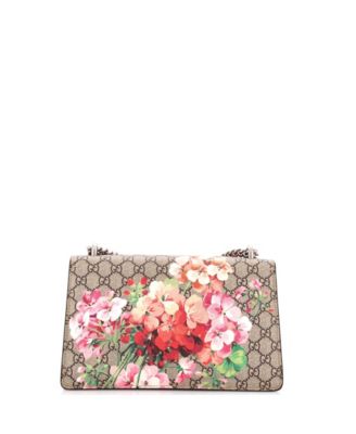 Small Dionysus Bag Blooms Print GG Coated Canvas