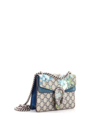 Mini Dionysus Bag Blooms Print GG Coated Canvas
