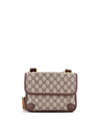 Small Neo Vintage Flap Messenger GG Coated Canvas