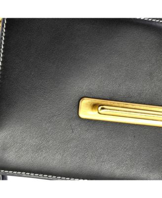 Small Cahier Crossbody Bag Studded Laser Cut Leather