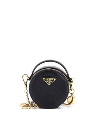 Mini Top Handle Crossbody Pouch Saffiano Leather