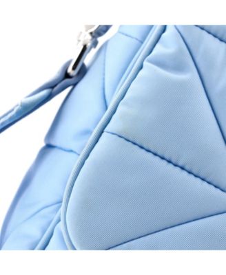 Padded Flap Shoulder Bag Quilted Tessuto