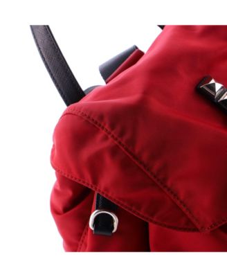 New Vela Backpack Tessuto with Studded Leather