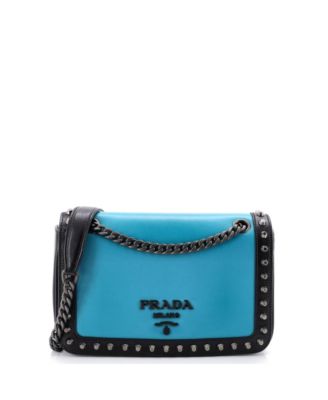 Small Chain Flap Bag Studded Glace Calf