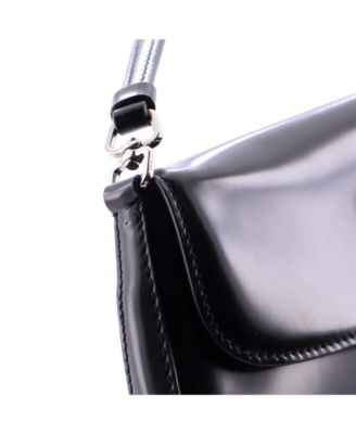 Small Cleo Flap Shoulder Bag Spazzolato Leather