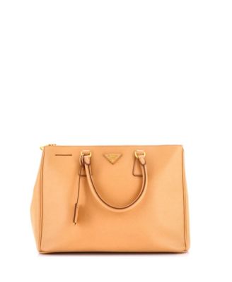 Large Double Zip Lux Tote Saffiano Leather