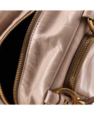 Mini Dangle Top Handle Bag Leather