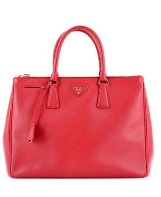 Medium Double Zip Lux Tote Saffiano Leather