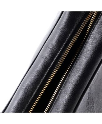 Small Logo Camera Bag Embossed Leather