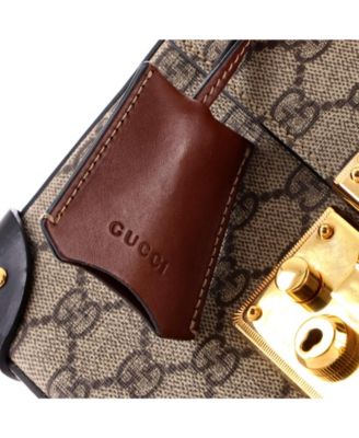 Small Padlock Bamboo Shoulder Bag GG Coated Canvas