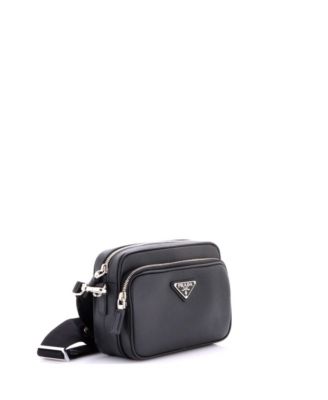 Small Front Pocket Camera Bag Saffiano Leather