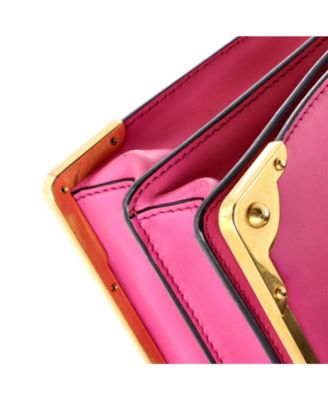 Small Cahier Crossbody Bag Leather and Saffiano Leather