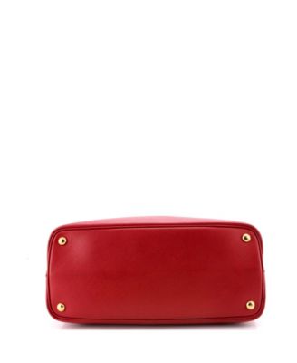 Medium Cuir Double Tote Saffiano Leather