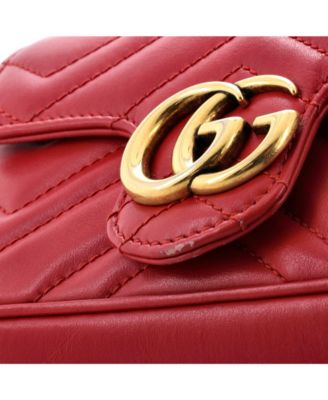 Super Mini GG Marmont Flap Bag Matelasse Leather