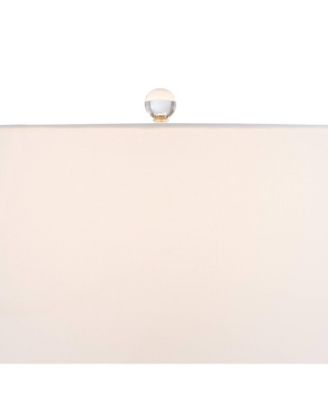 Alfred 30 1/2" High Soft Brass and Crystal Column Table Lamp