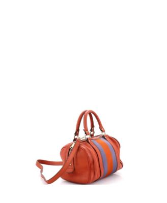 Small Vintage Web Boston Bag Leather