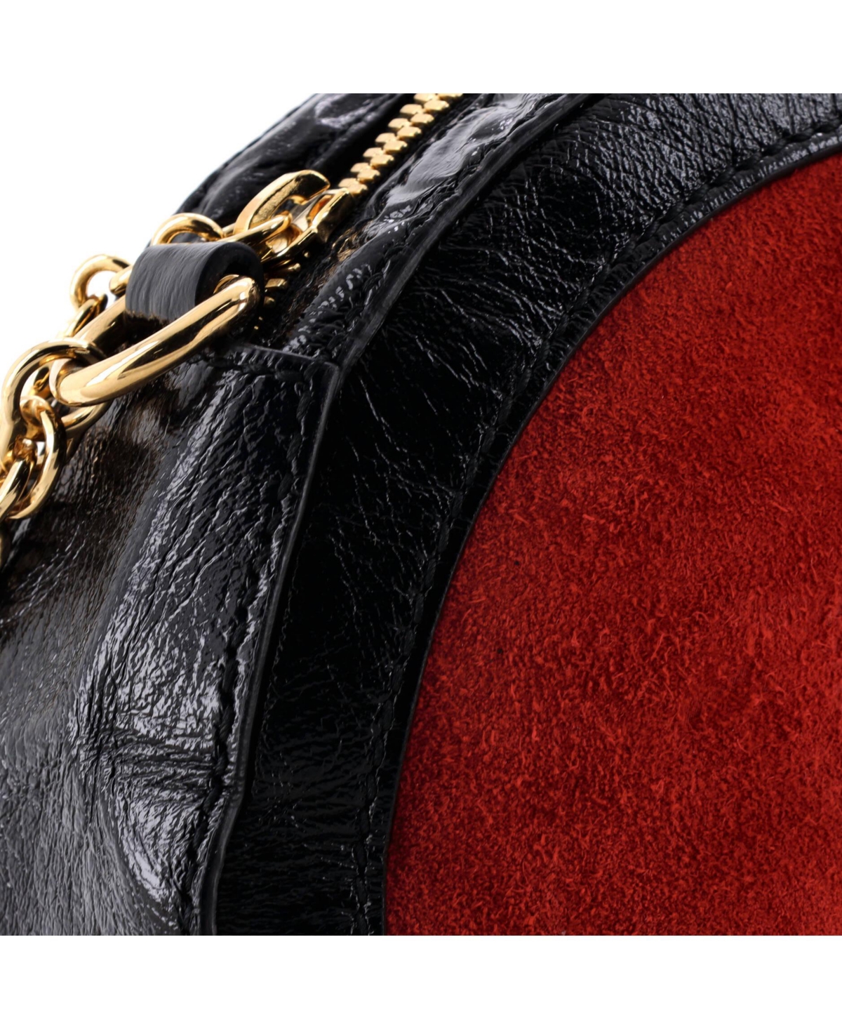 Pre-Owned Gucci Mini Ophidia Round Shoulder Bag Suede