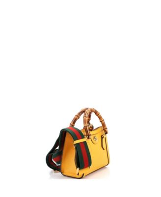 Mini Diana NM Bamboo Handle Tote Leather