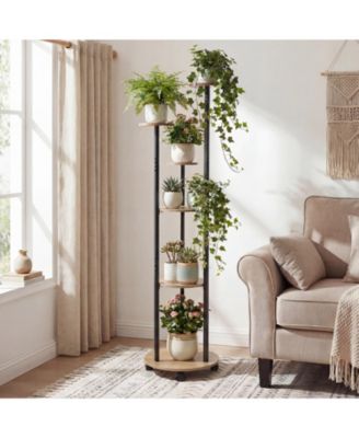 Six Tier Plant Stand with RGB Light and Wheels for Indoor Use