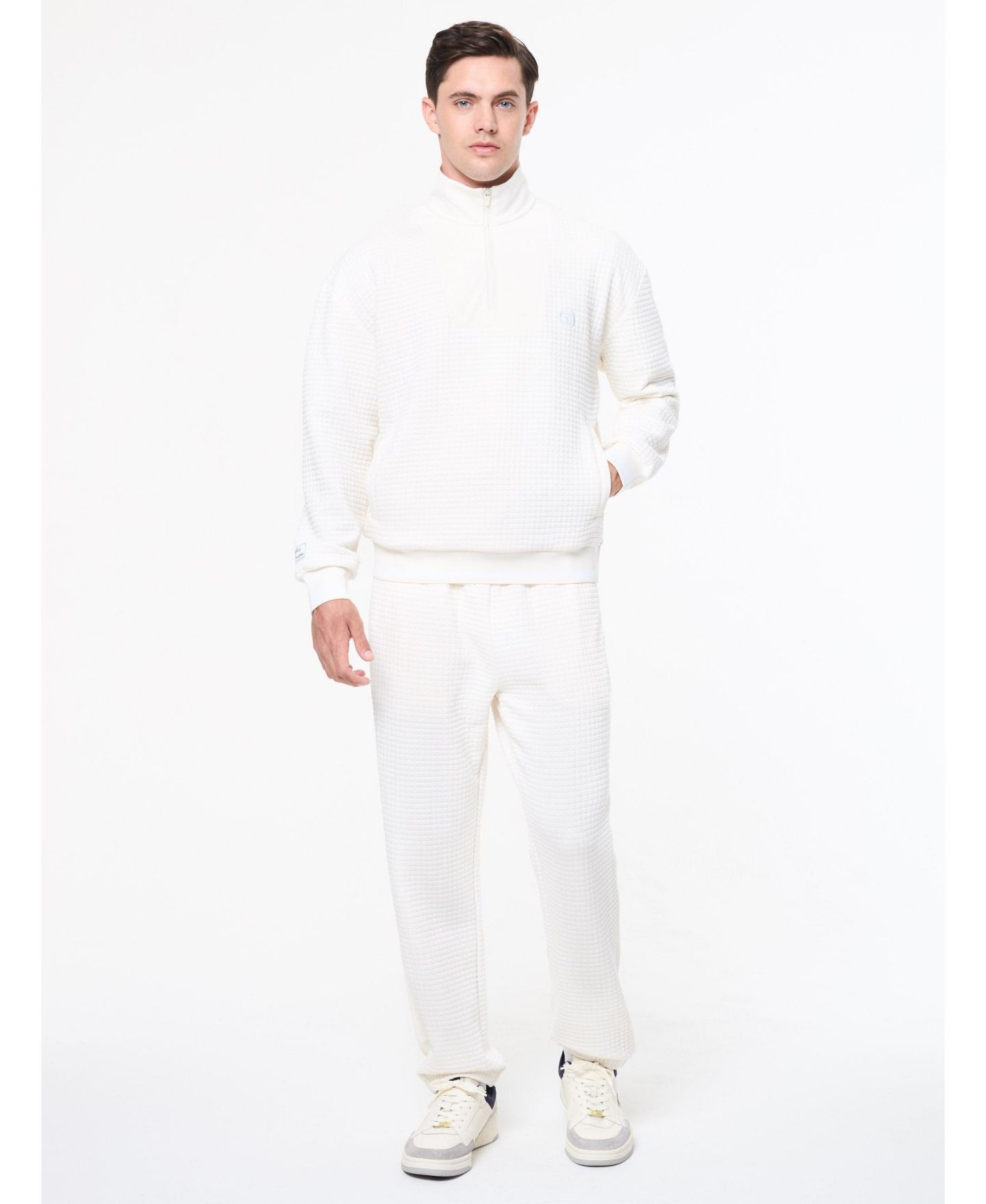 Мужской джемпер Sergio Tacchini Netto на молнии 1/4, цвет: Gardenia — фото 2