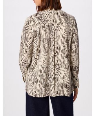 Women's Zebra Button Through Shirt