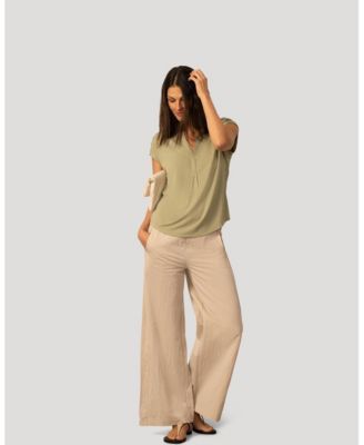 Women's Split Neck Slub Terry Tee