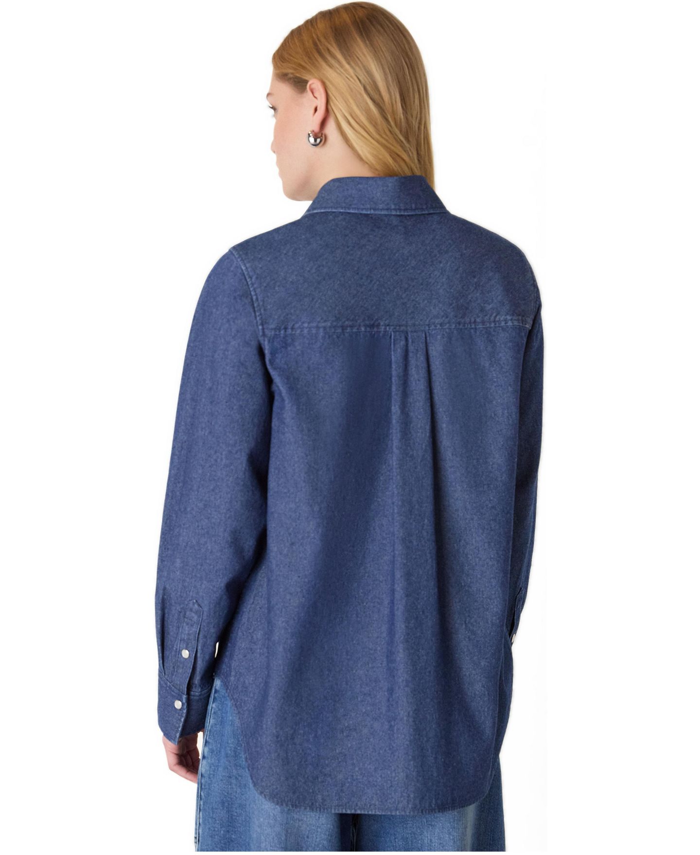 Женская рубашка Whistles Pocket Detail Cotton, цвет: Тёмный синий — фото 3