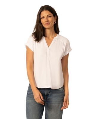 Women's Smocked Shoulder Tee