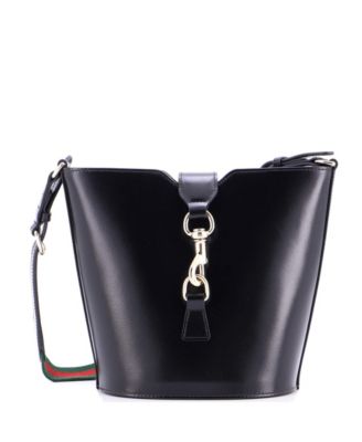 Jackie Web Bucket Bag Leather