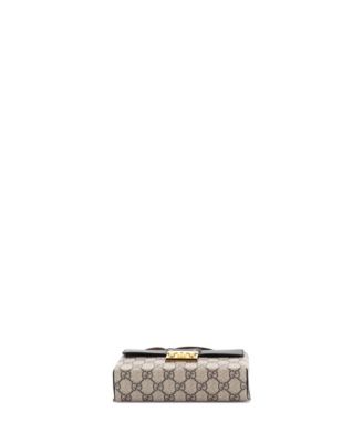 Mini Padlock Top Handle Bag GG Coated Canvas and Leather