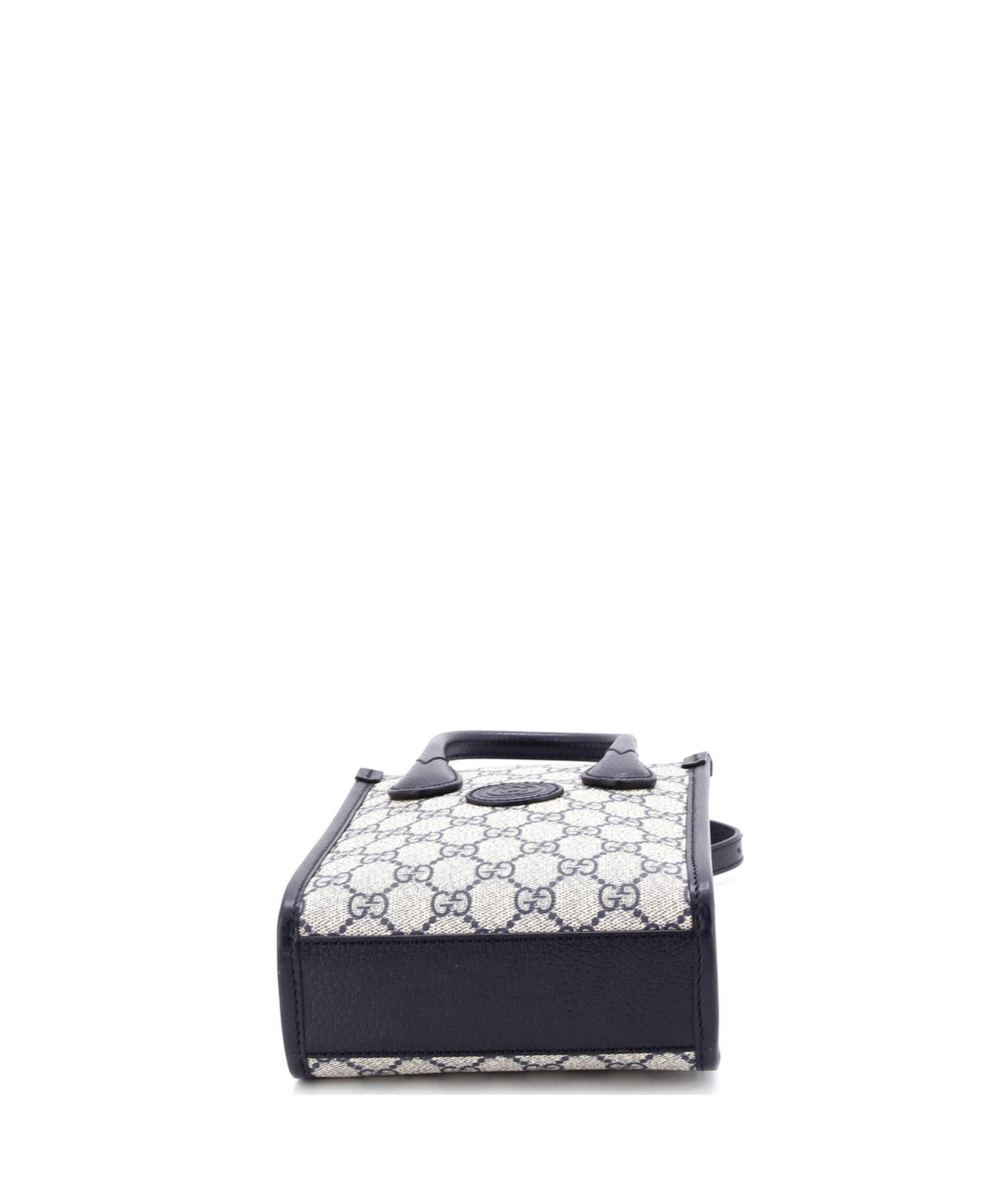 Pre-Owned Gucci Mini Interlocking G Patch Tote Gg Coated Canvas