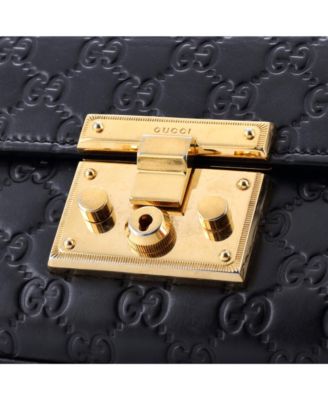 Small Padlock Shoulder Bag Guccissima Leather