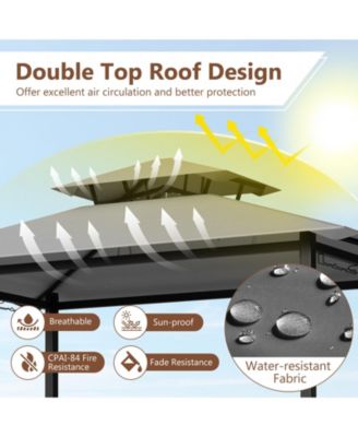 6.5 x 4 x 8 ft Grill Gazebo Set with Bar Table and Stools